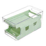 Maxbell Fridge Organizer Fridge Shelf Holder 2 Tiers for Cabinet Fridge Drawer Green