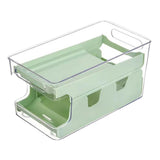 Maxbell Fridge Organizer Fridge Shelf Holder 2 Tiers for Cabinet Fridge Drawer Green
