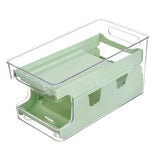 Maxbell Fridge Organizer Fridge Shelf Holder 2 Tiers for Cabinet Fridge Drawer Green