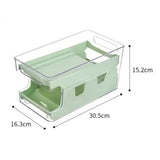 Maxbell Fridge Organizer Fridge Shelf Holder 2 Tiers for Cabinet Fridge Drawer Green