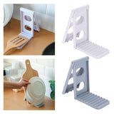 Maxbell Stove Top Ladle Rest Kitchen Organizer Ladle Tongs Rest Stand Utensil Rack white