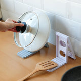 Maxbell Stove Top Ladle Rest Kitchen Organizer Ladle Tongs Rest Stand Utensil Rack white