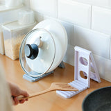 Maxbell Stove Top Ladle Rest Kitchen Organizer Ladle Tongs Rest Stand Utensil Rack white