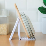 Maxbell Stove Top Ladle Rest Kitchen Organizer Ladle Tongs Rest Stand Utensil Rack white