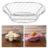 Maxbell Egg Storage Basket Centerpiece Fruit Bowl Holder Rack Desktop Bowl Silver