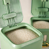 Maxbell 15kg Rice Storage Bin Flour Storage Container for Kitchen Home Light Green