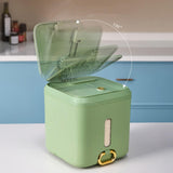 Maxbell 15kg Rice Storage Bin Flour Storage Container for Kitchen Home Light Green