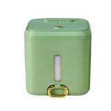 Maxbell 15kg Rice Storage Bin Flour Storage Container for Kitchen Home Light Green
