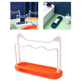 Maxbell Sink Sponge Holder Removable Drain Pan Dish Cloth Hanger for Kitchen Sink Orange