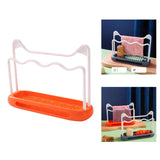 Maxbell Sink Sponge Holder Removable Drain Pan Dish Cloth Hanger for Kitchen Sink Orange