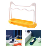 Maxbell Sink Sponge Holder Removable Drain Pan Dish Cloth Hanger for Kitchen Sink Yellow