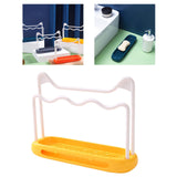 Maxbell Sink Sponge Holder Removable Drain Pan Dish Cloth Hanger for Kitchen Sink Yellow