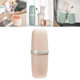 Maxbell Travel Toothbrush Case Accessory Lightweight Reusable for Trips Camping Pink