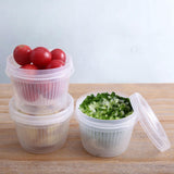 Maxbell Food Fresh Box Drain Basket Green Onion Storage Box for Ginger Garlic Onion