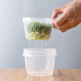 Maxbell Food Fresh Box Drain Basket Green Onion Storage Box for Ginger Garlic Onion