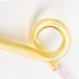 Maxbell Reusable Drinking Straws Long Glass Staw for Smoothies  Yellow and Pink
