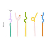 Maxbell Reusable Drinking Straws Long Glass Staw for Smoothies  Pink