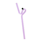 Maxbell Reusable Drinking Straws Long Glass Staw for Smoothies  Pink