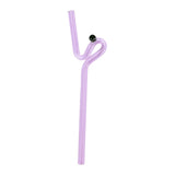 Maxbell Reusable Drinking Straws Long Glass Staw for Smoothies  Pink