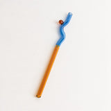 Maxbell Reusable Drinking Straws Long Glass Staw for Smoothies  Blue and Coffee