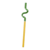 Maxbell Reusable Drinking Straws Long Glass Staw for Smoothies  Green and Yellow