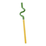 Maxbell Reusable Drinking Straws Long Glass Staw for Smoothies  Green and Yellow