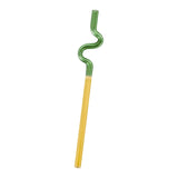 Maxbell Reusable Drinking Straws Long Glass Staw for Smoothies  Green and Yellow