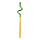 Maxbell Reusable Drinking Straws Long Glass Staw for Smoothies  Green and Yellow