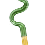 Maxbell Reusable Drinking Straws Long Glass Staw for Smoothies  Green and Yellow