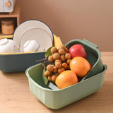 Maxbell Household Telescopic Drainage Basket Adjustable Kitchen Sink Strainer Basket Blue Yellow