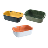 Maxbell Household Telescopic Drainage Basket Adjustable Kitchen Sink Strainer Basket Blue Yellow