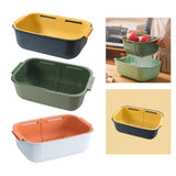 Maxbell Household Telescopic Drainage Basket Adjustable Kitchen Sink Strainer Basket Blue Yellow