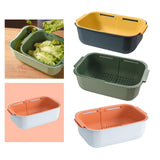 Maxbell Household Telescopic Drainage Basket Adjustable Kitchen Sink Strainer Basket Blue Yellow