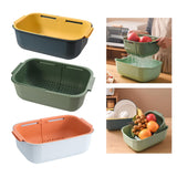 Maxbell Household Telescopic Drainage Basket Adjustable Kitchen Sink Strainer Basket Blue Yellow