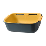 Maxbell Household Telescopic Drainage Basket Adjustable Kitchen Sink Strainer Basket Blue Yellow