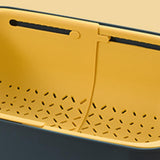 Maxbell Household Telescopic Drainage Basket Adjustable Kitchen Sink Strainer Basket Blue Yellow