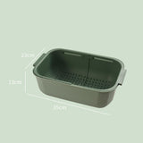 Maxbell Household Telescopic Drainage Basket Adjustable Kitchen Sink Strainer Basket Green