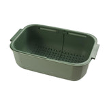 Maxbell Household Telescopic Drainage Basket Adjustable Kitchen Sink Strainer Basket Green