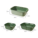 Maxbell Household Telescopic Drainage Basket Adjustable Kitchen Sink Strainer Basket Green