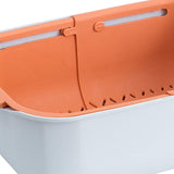 Maxbell Household Telescopic Drainage Basket Adjustable Kitchen Sink Strainer Basket Orange
