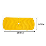 Maxbell Silicone Faucet Absorbent Pads Washable Dish Drying Organizer Guard  Yellow