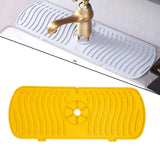 Maxbell Silicone Faucet Absorbent Pads Washable Dish Drying Organizer Guard  Yellow