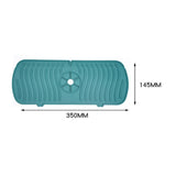 Maxbell Silicone Faucet Absorbent Pads Washable Dish Drying Organizer Guard  Green