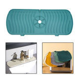 Maxbell Silicone Faucet Absorbent Pads Washable Dish Drying Organizer Guard  Green