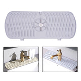 Maxbell Silicone Faucet Absorbent Pads Washable Dish Drying Organizer Guard  Gray