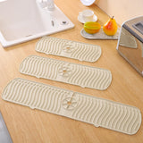 Maxbell Silicone Faucet Absorbent Pads Washable Dish Drying Organizer Guard  Gray