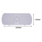 Maxbell Silicone Faucet Absorbent Pads Washable Dish Drying Organizer Guard  Gray