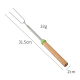 Maxbell BBQ Fork Kitchen Accessories Reusable for Grilling Campfire Party Green