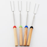 Maxbell BBQ Fork Kitchen Accessories Reusable for Grilling Campfire Party Green