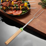 Maxbell BBQ Fork Kitchen Accessories Reusable for Grilling Campfire Party Green